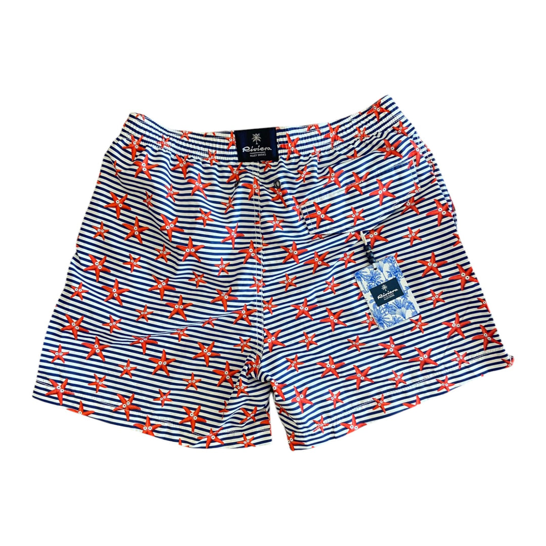 COSTUME RIGATO STELLE MARINE WHITE/BLU