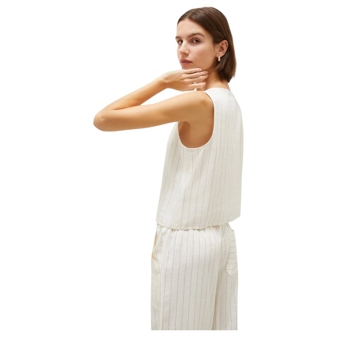 Top-Canottiera in tes. ISOLANA BIANCO