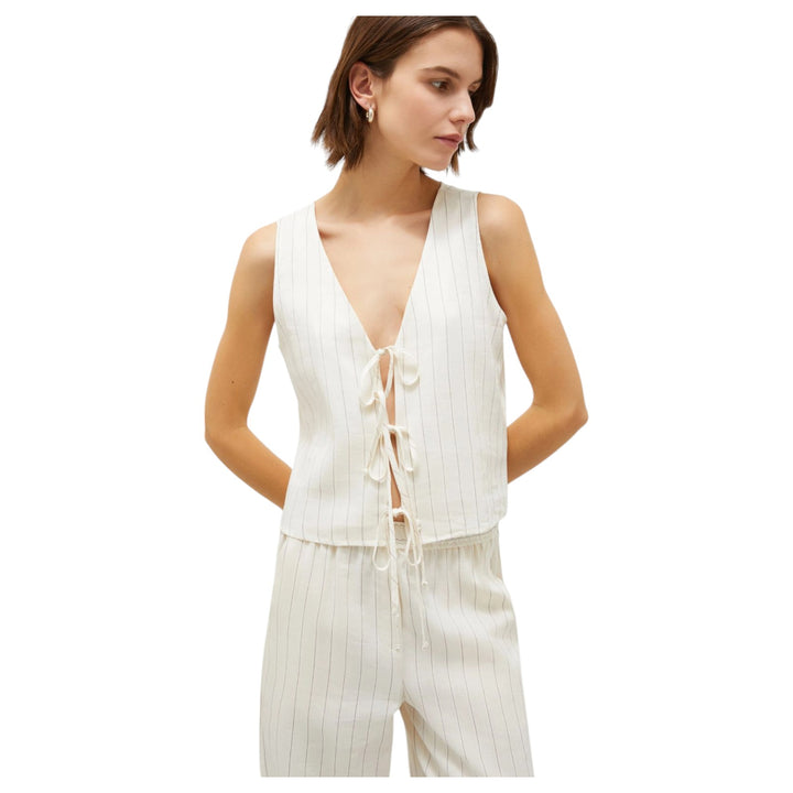 Top-Canottiera in tes. ISOLANA BIANCO