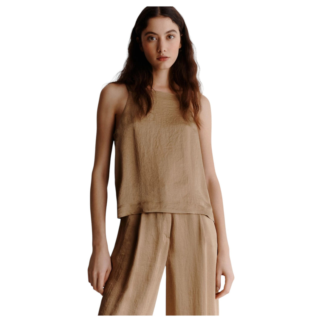 Top-Canottiera in tes. SFINGE BEIGE