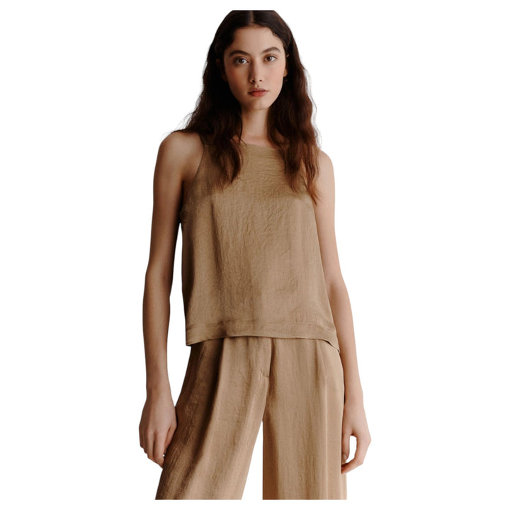 Top-Canottiera in tes. SFINGE BEIGE