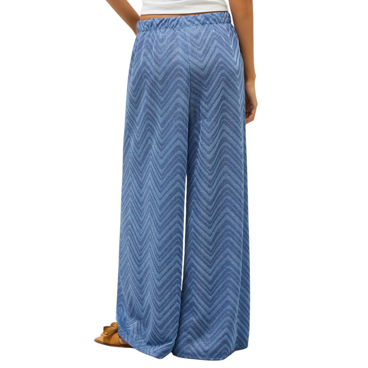 Pantalone in Jersey NAVONA AZZURRO