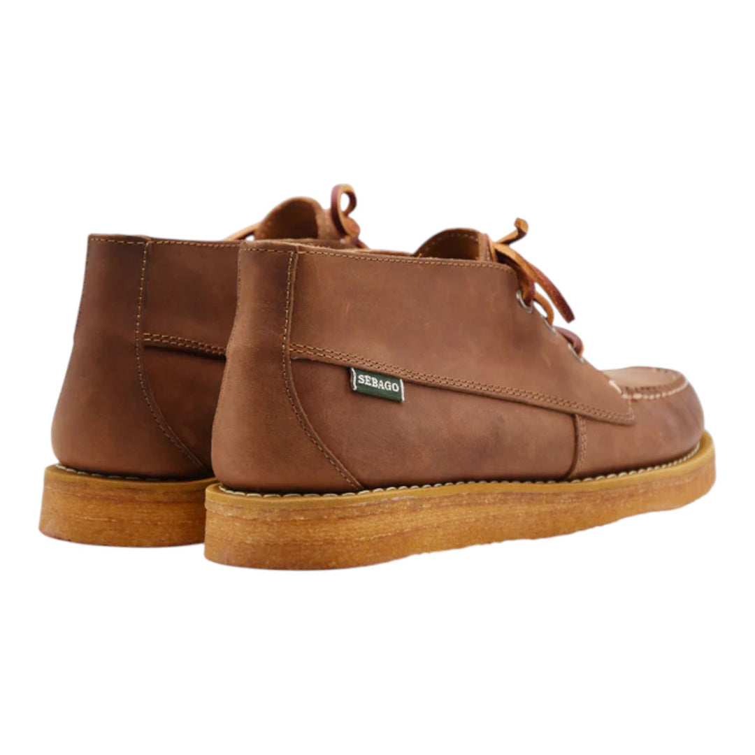 STIVALETTI CON LACCI VERA PELLE MARRONE