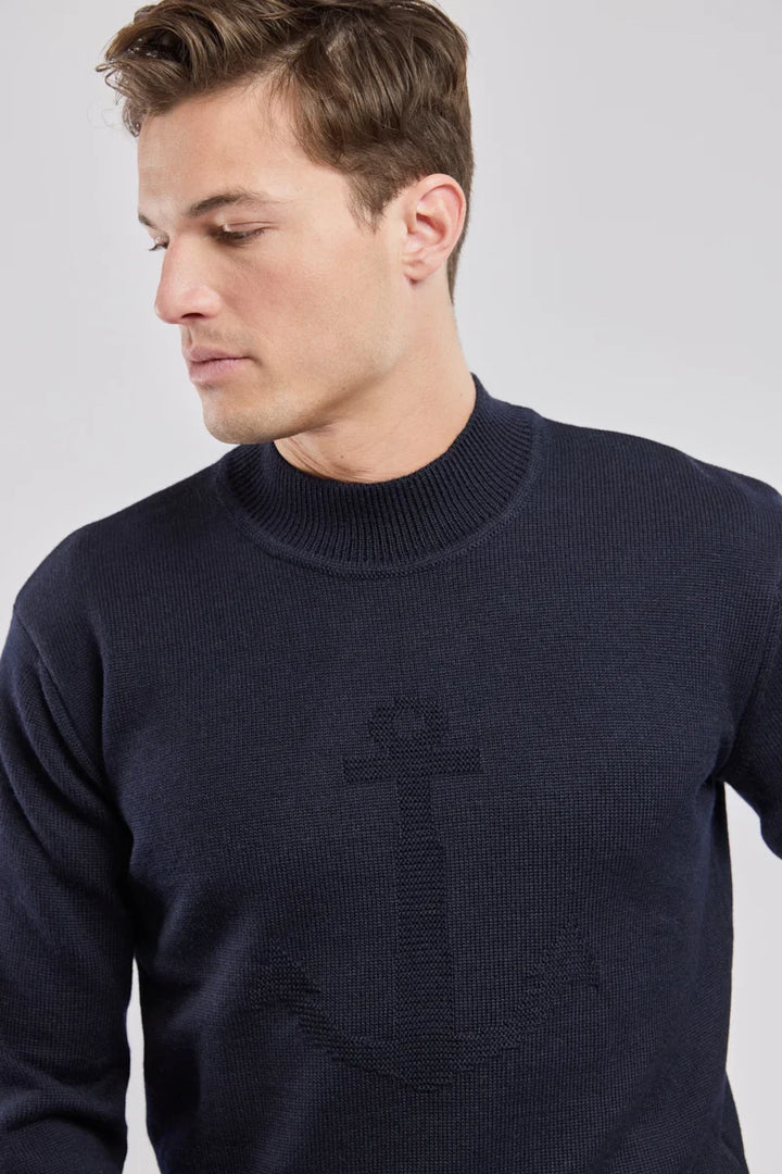 Pul col montant Ancre Navire Blu Marino