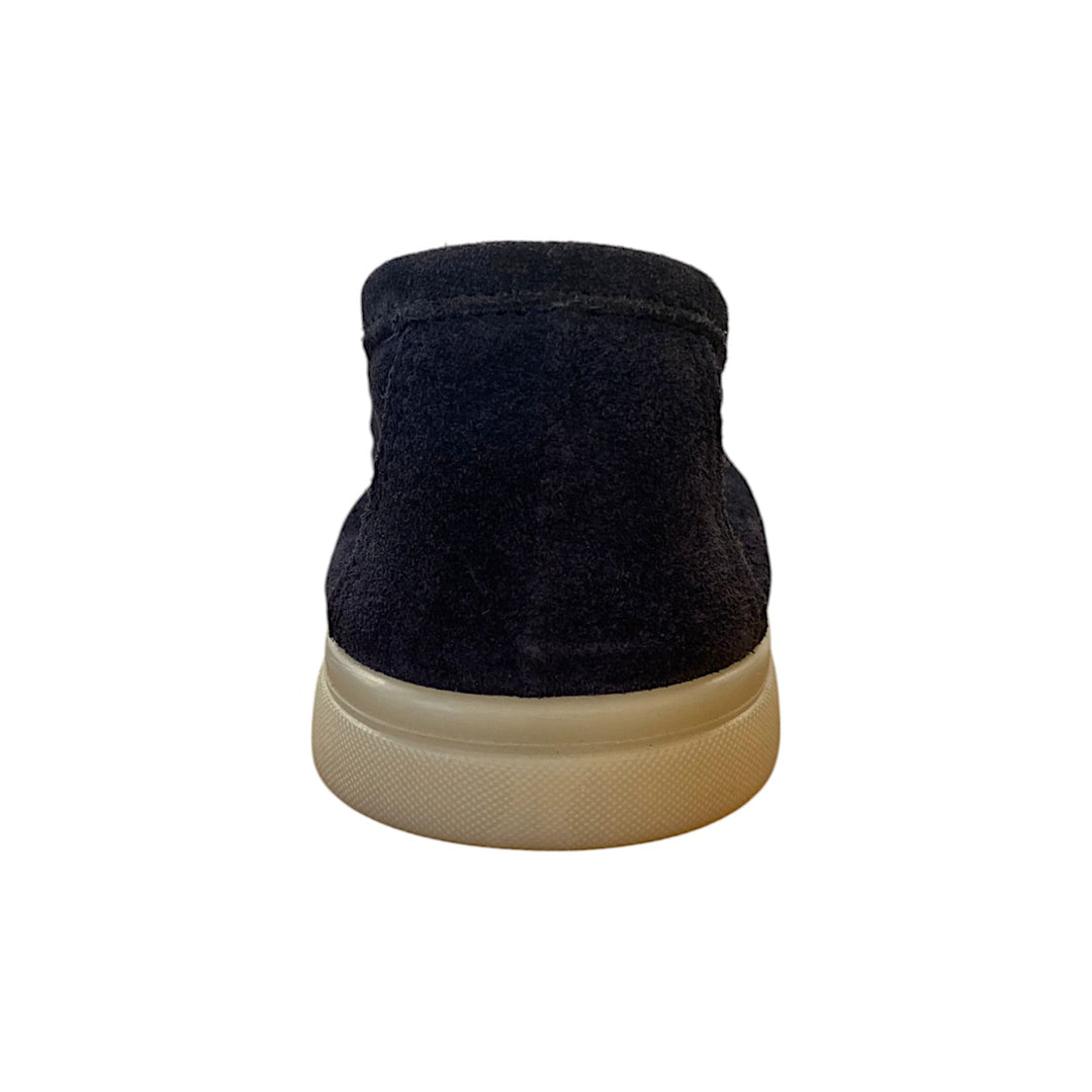 Mocassino Suola Gomma Pelle Scamosciata Blu