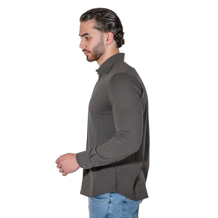 CAMICIA PIQUET Marrone