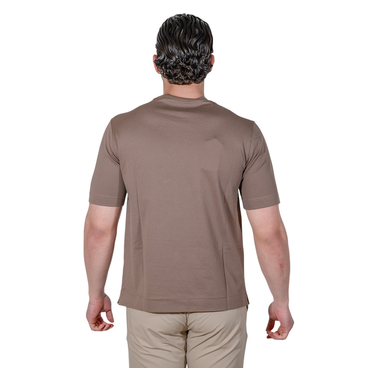 T-SHIRT PIQUET Marrone