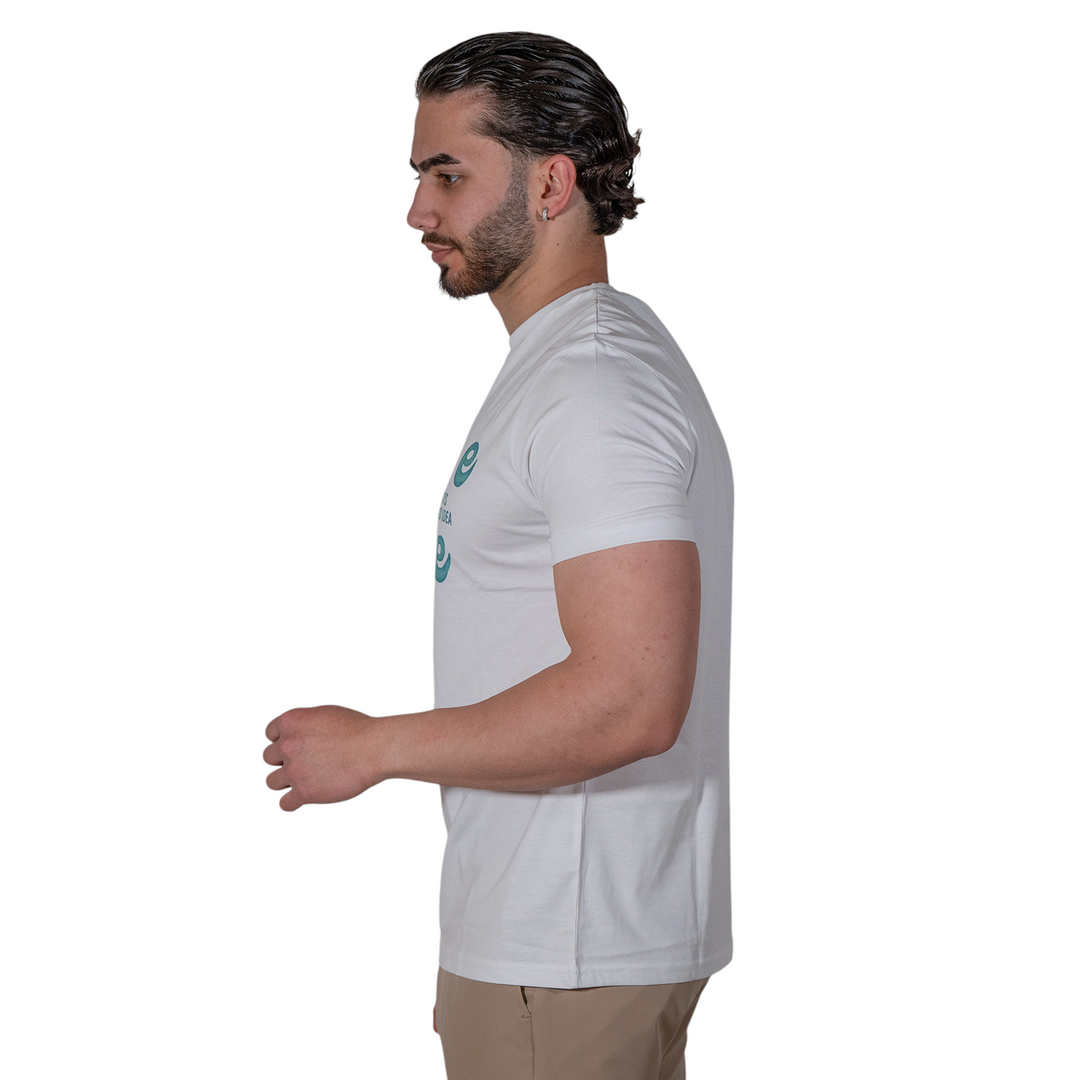 T-SHIRT STAMPA CACIO&PEPE BLU