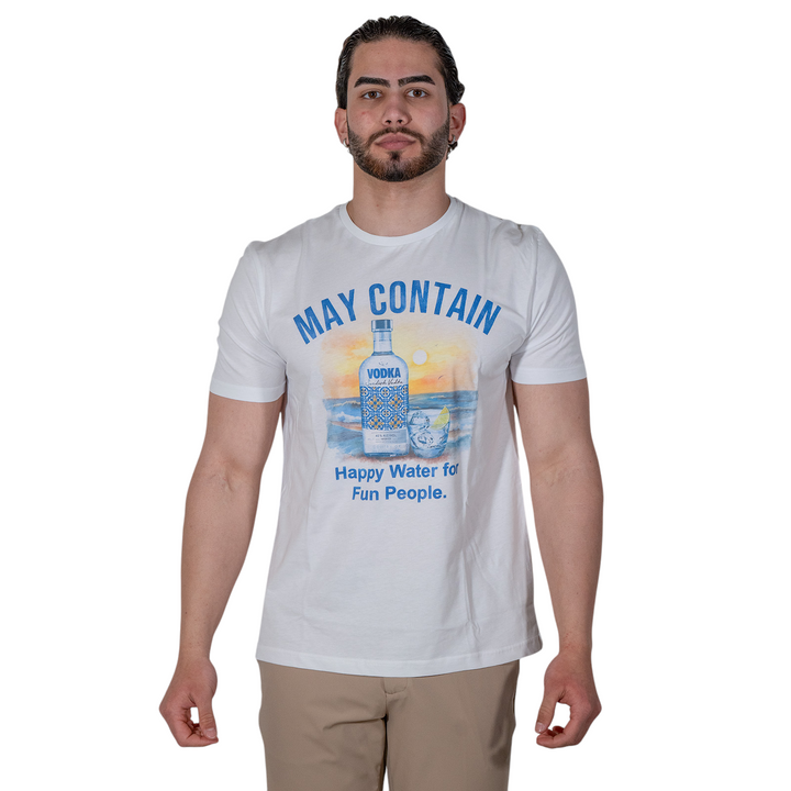 T-SHIRT STAMPA VODKA WHITE