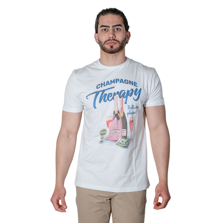 T-SHIRT STAMPA CHAMPAGNE WHITE