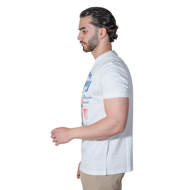 T-SHIRT STAMPA CHAMPAGNE WHITE
