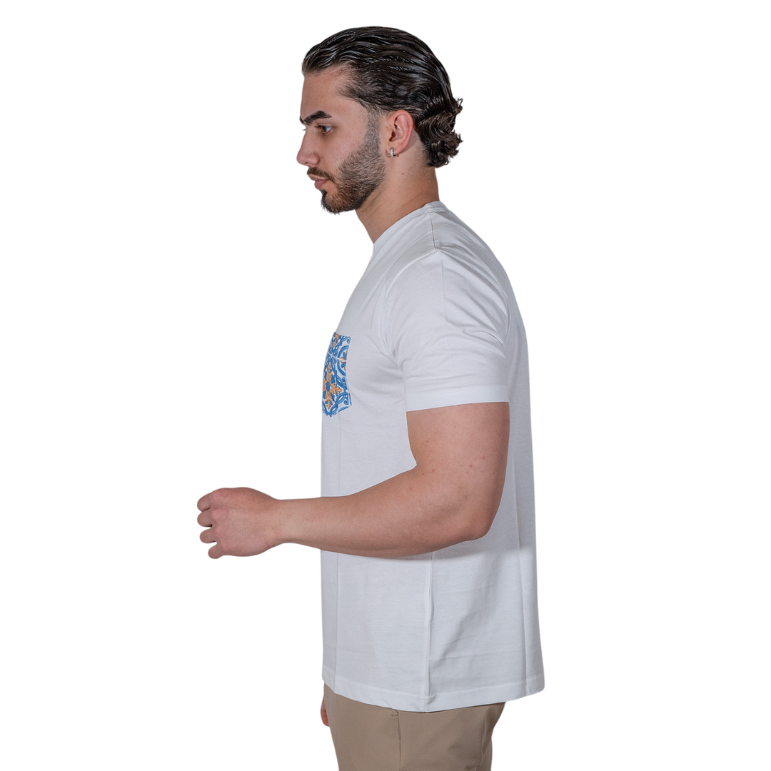 T-SHIRT STAMPA LASAGNA ORANGE