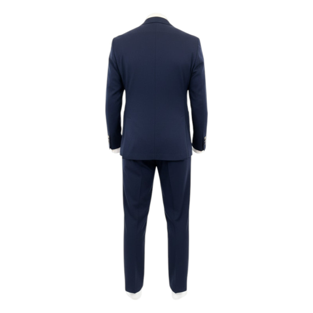 Vestido azul con estampado de panal y corte cómodo