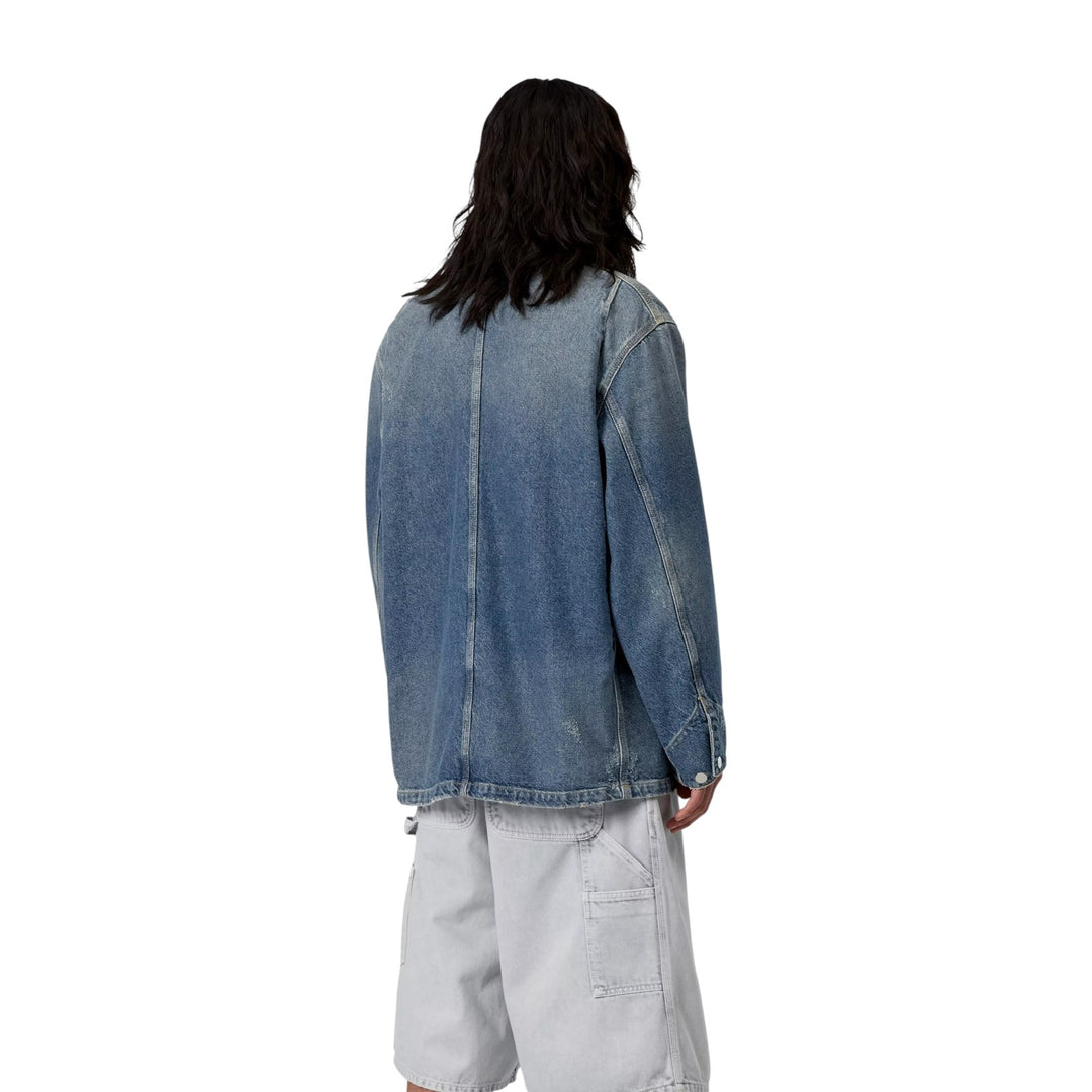 ADEN CHORE COAT BLUE GRIND WASH