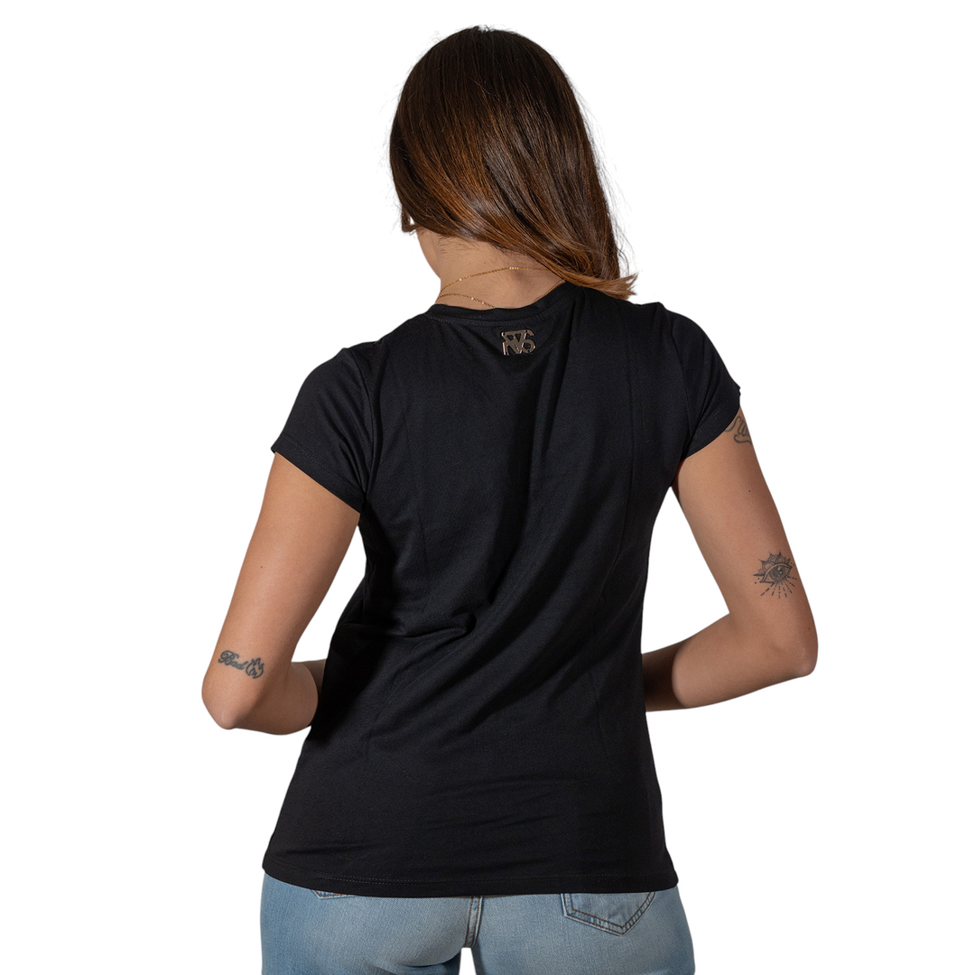 T-SHIRT CON BOCCHE BLACK