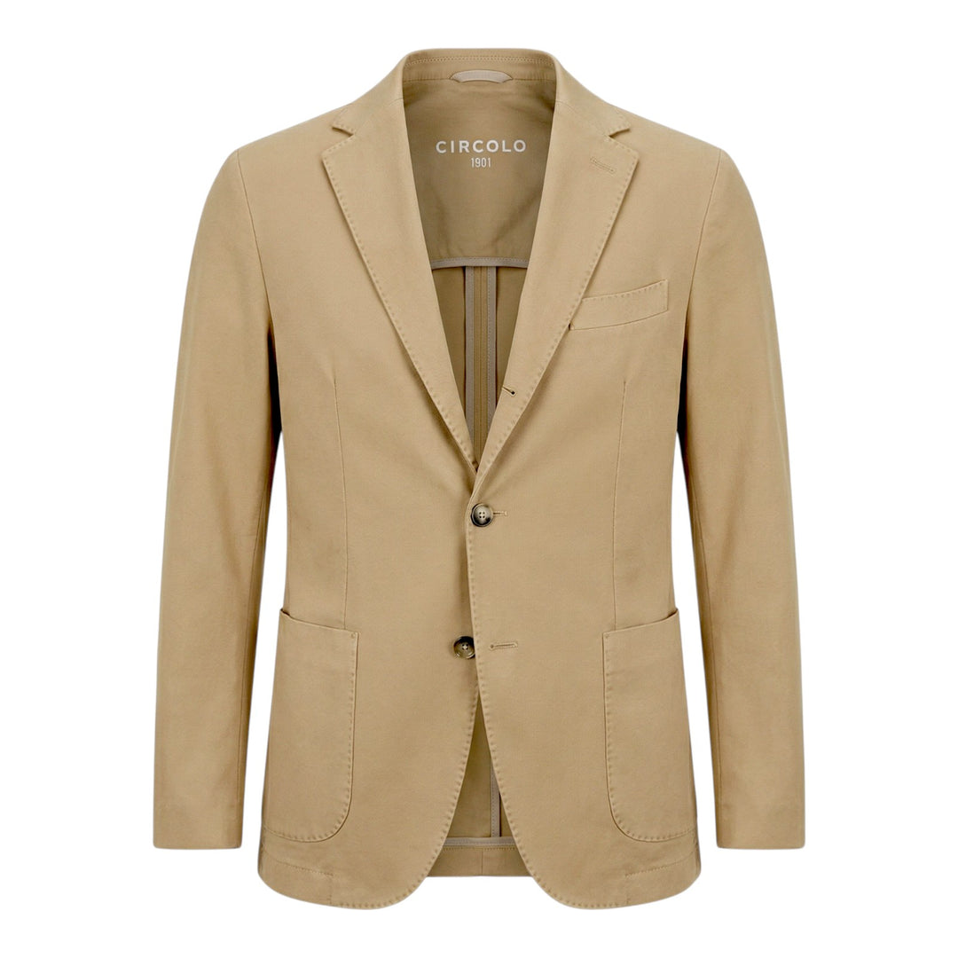 Blazer Premium Piqué de Algodón Beige