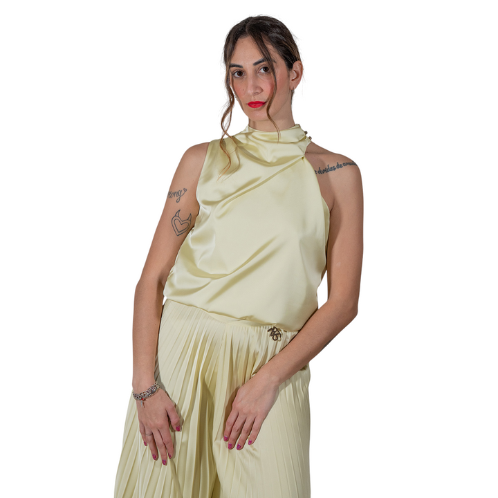 TOP ASIMMETRICO PASTEL YELLOW
