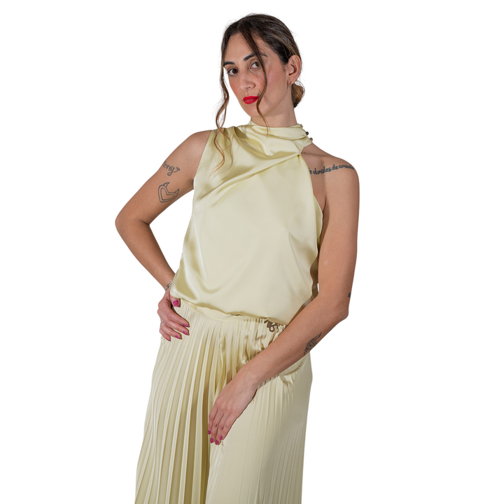 TOP ASIMMETRICO PASTEL YELLOW