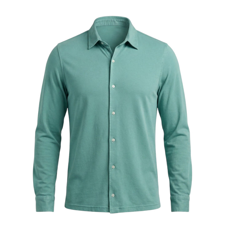 Camicia Manica Lunga Hartford Jersey Turquoise