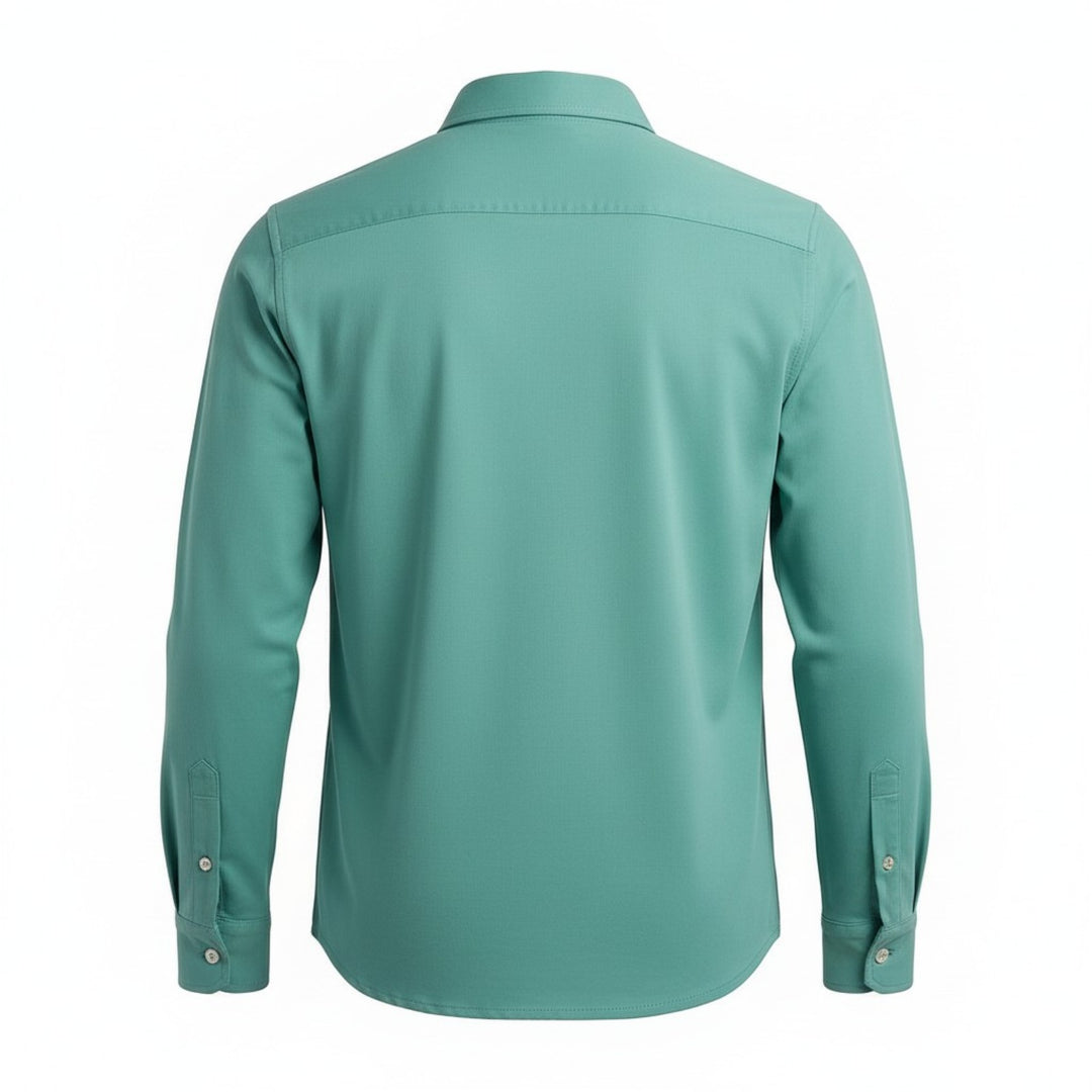 Camicia Manica Lunga Hartford Jersey Turquoise