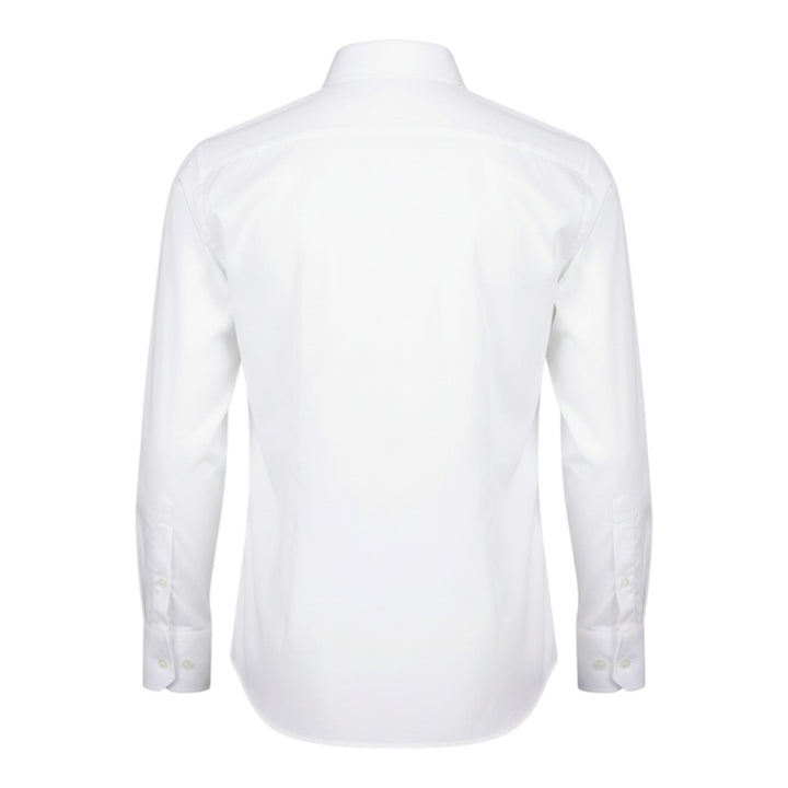 Camisa de manga larga Slim Fit sin planchar blanca