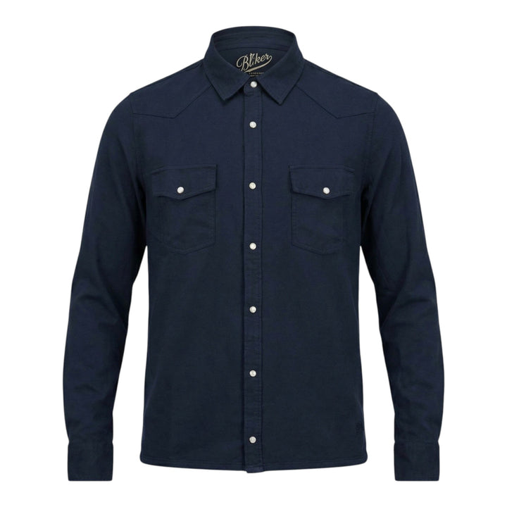 Chemise western à manches longues El Paso Fiammato 180 g bleu marine