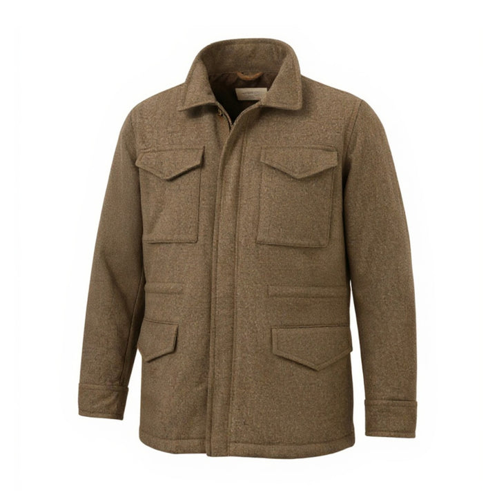 VESTE DE TERRAIN EN LAINE MARRON