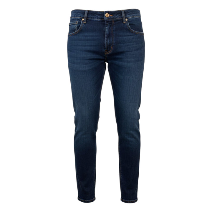 Vaqueros James 5 bolsillos cortos azul denim