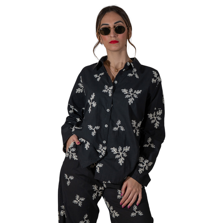 CAMICIA HAJAR FANT. NERO