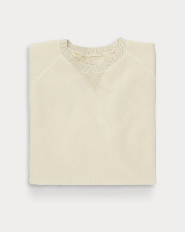 HARVARD FELPA GIROCOLLOIN JERSEY FELPATO TAGLIO REGLAN WHITE