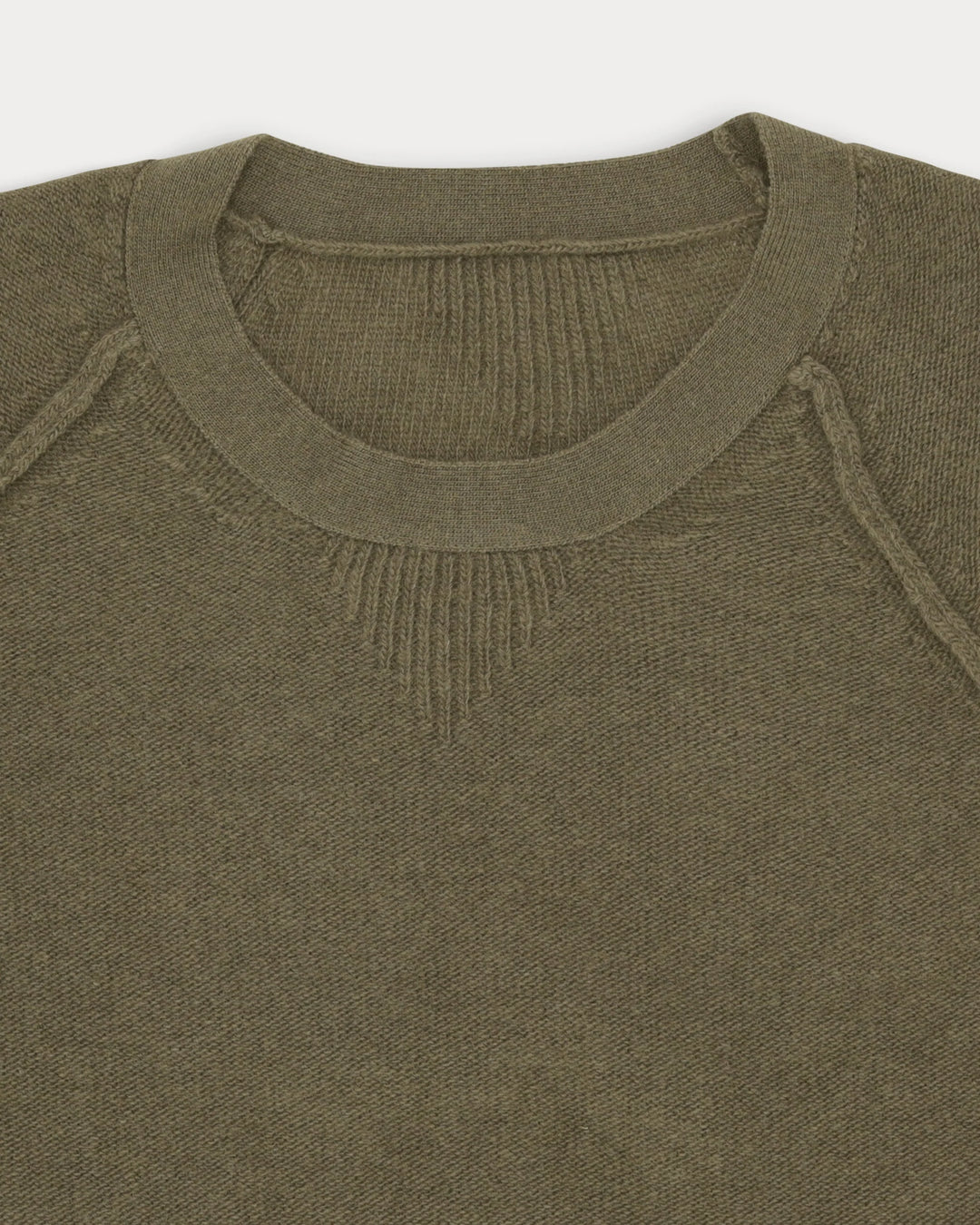 HARVARD MAGLIONE GIROCOLLO LANA MANICHE REGLAN ARMY GREEN