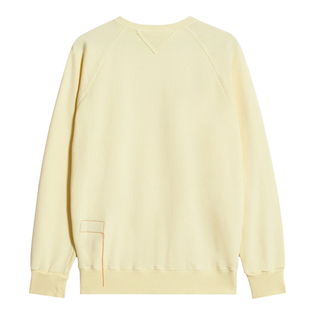 Harvard Felpa Girocollo in Jersey Garzato con Taglio Reglan Canary