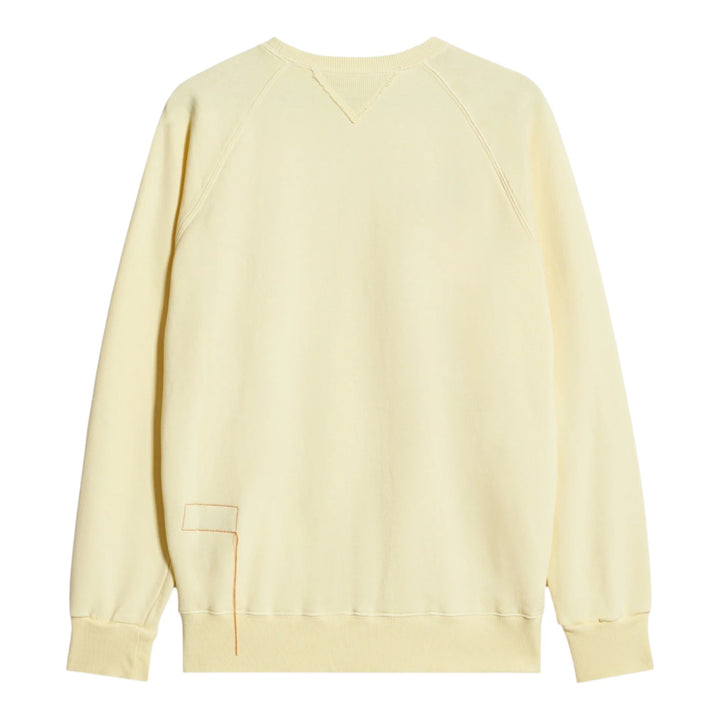 Harvard Felpa Girocollo in Jersey Garzato con Taglio Reglan Canary