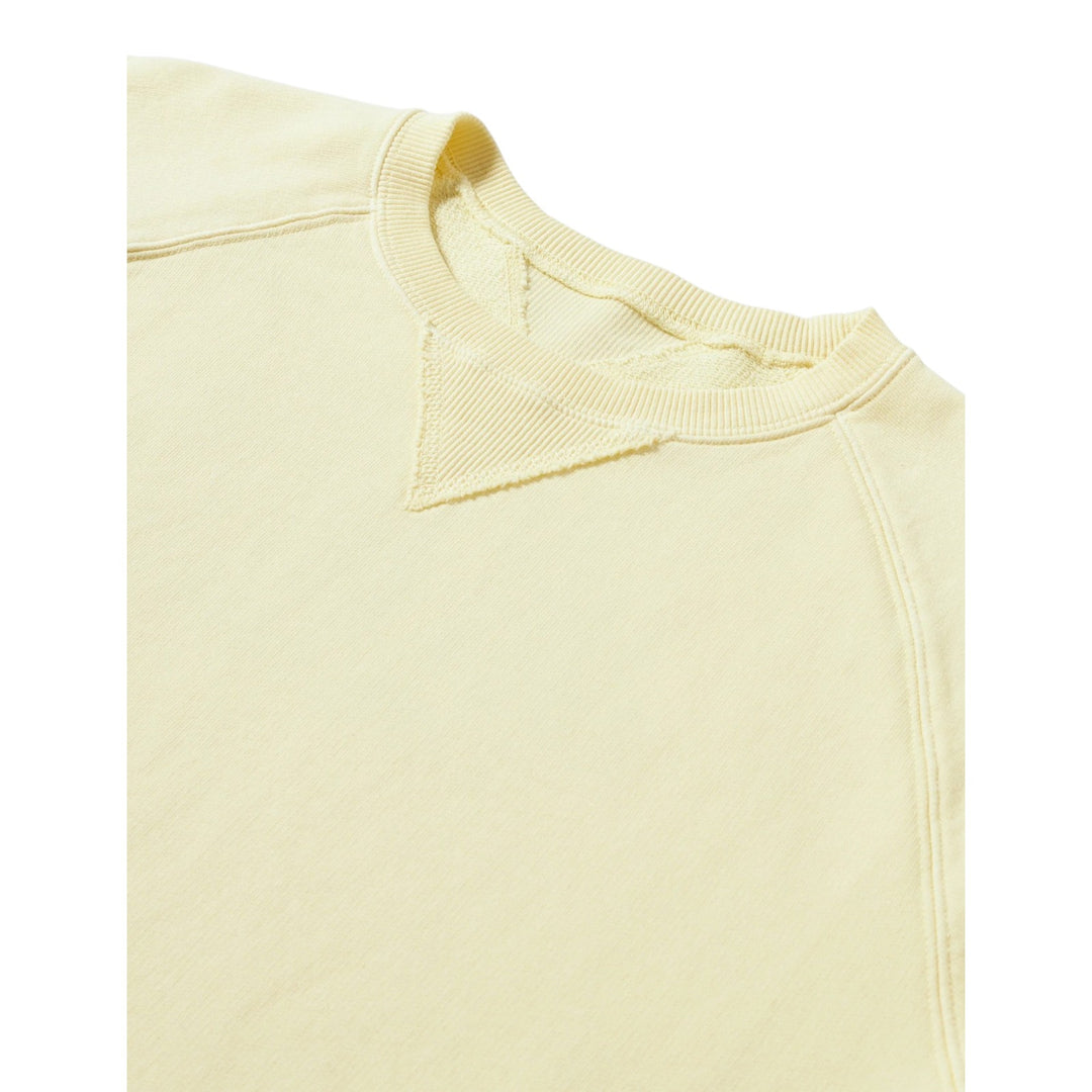 Harvard Felpa Girocollo in Jersey Garzato con Taglio Reglan Canary