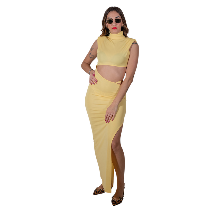 ABITO CUT OUT YELLOW