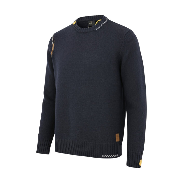 MAGLIA LANA GIROCOLLO BLU