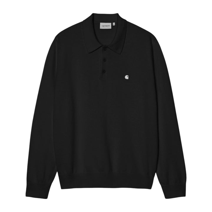 Polo Madison negro de manga larga