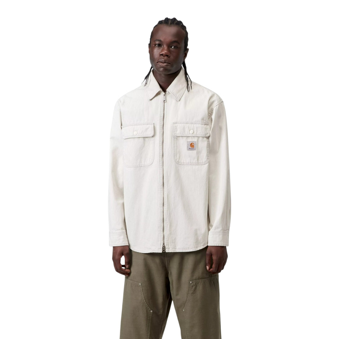 Camisa Mercer Jac Mercer Stripe, grafito / cera