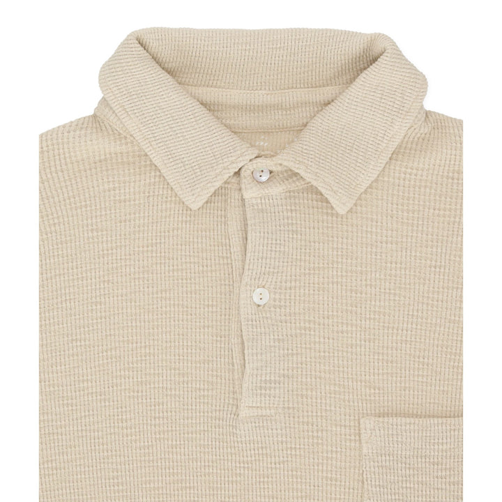 Missourim Polo in Jersey Waffle Manica Corta Beige