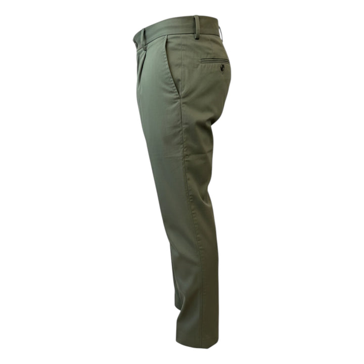 Pantalones ultraligeros con cintura elástica y pinzas, color verde militar