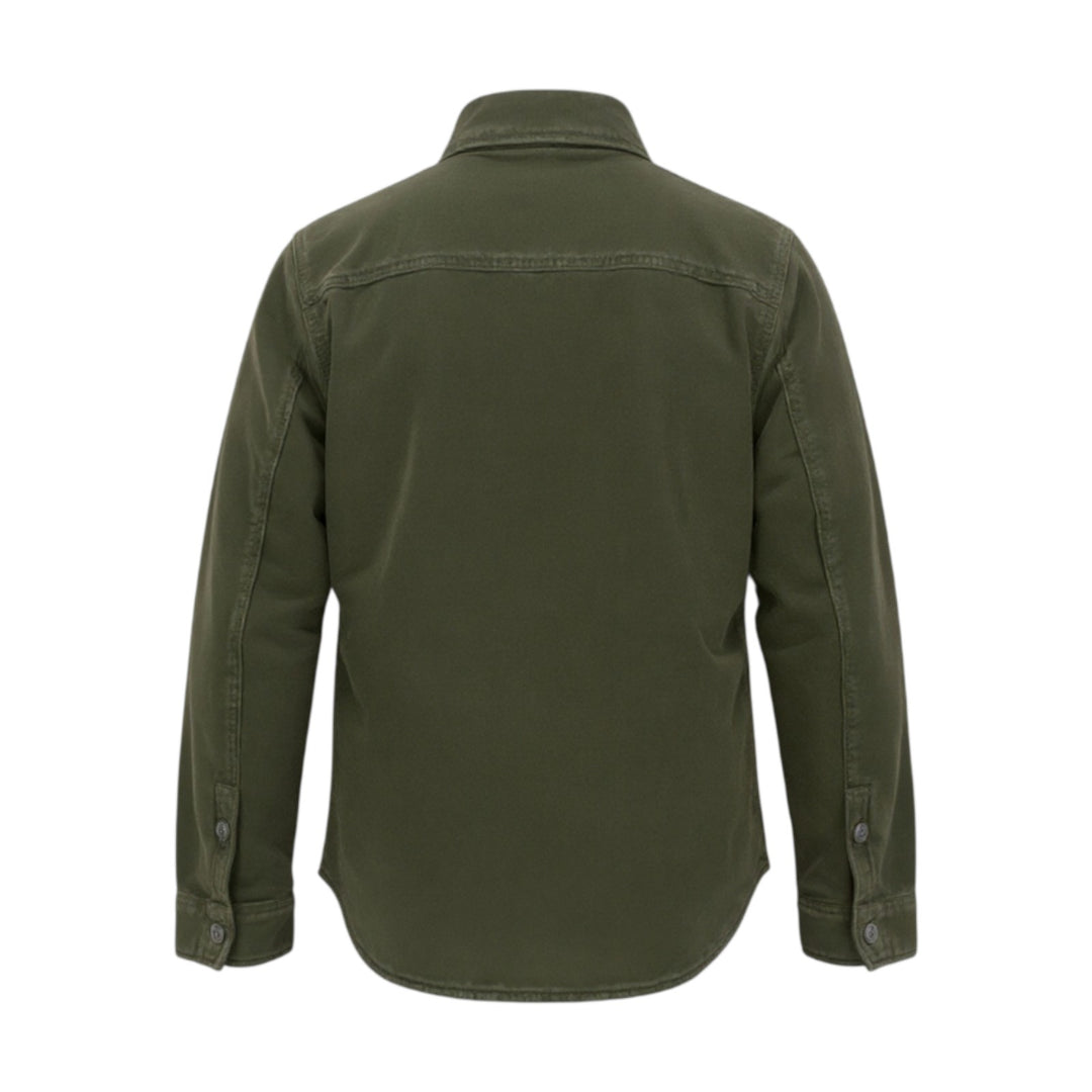 CAMICIA MOLESKINE TRAPUNTATA VERDE