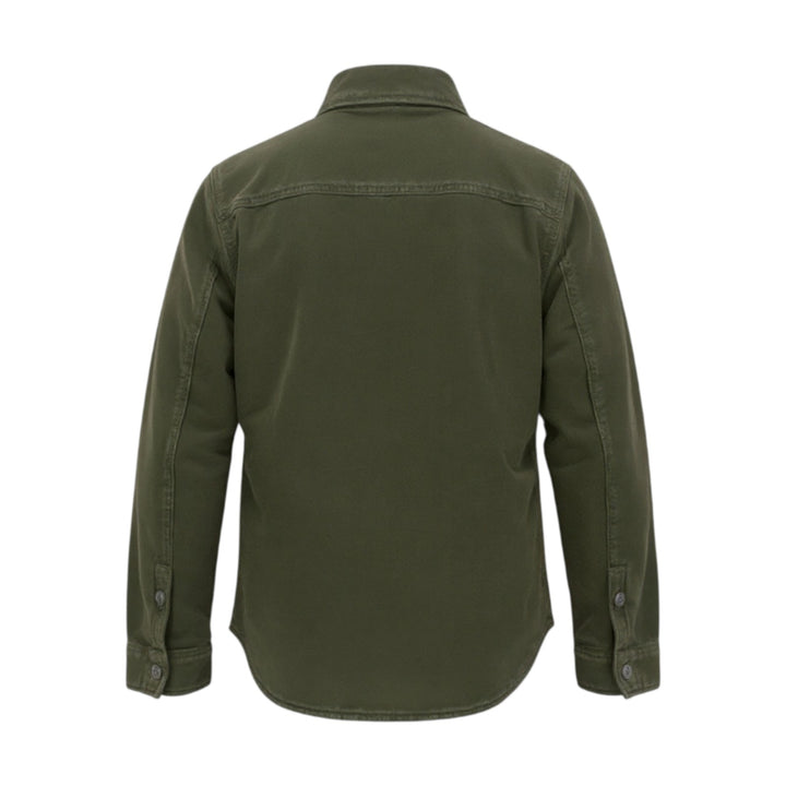 CAMICIA MOLESKINE TRAPUNTATA VERDE