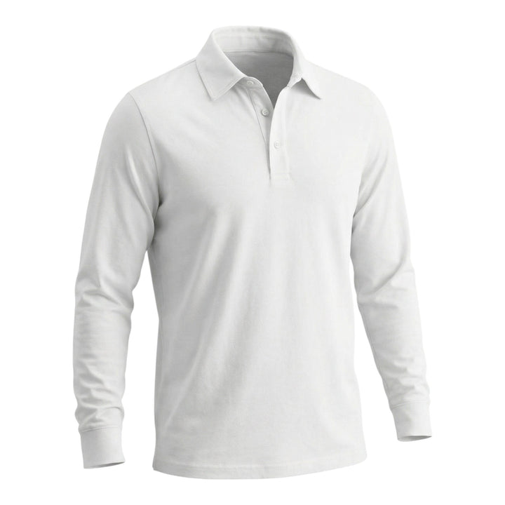 Polo Manica Lunga York Jersey White
