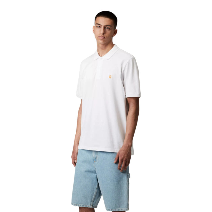 Polo S/S Chase Piqué Blanco / Dorado