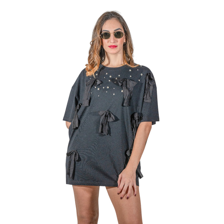 OVER RIBBON STRASS BLACK