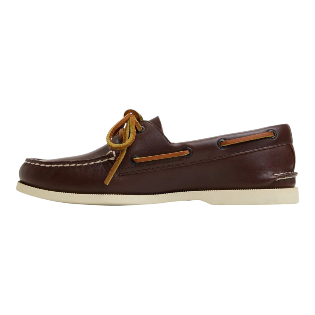 Chaussures bateau Authentic Original 2 œillets en cuir véritable marron