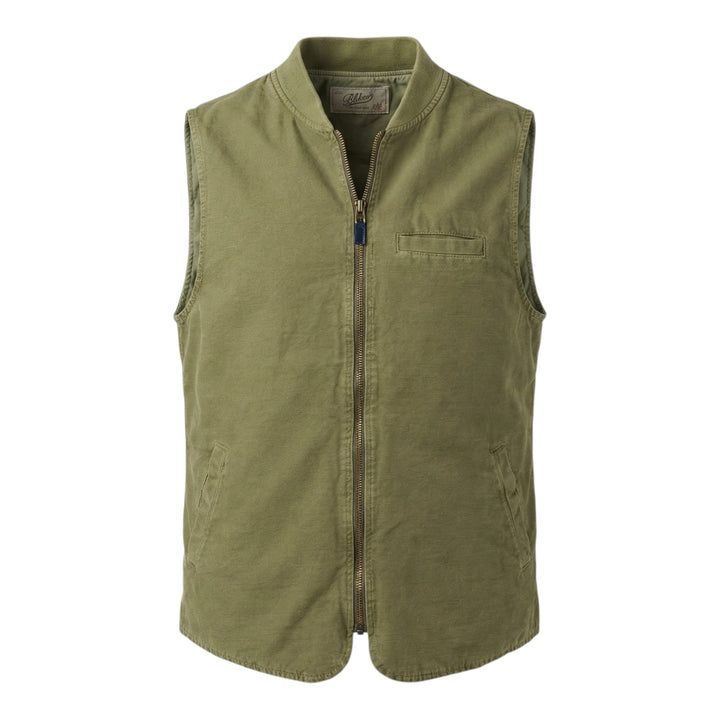 Haut sans manches Bear en lin mélangé style militaire