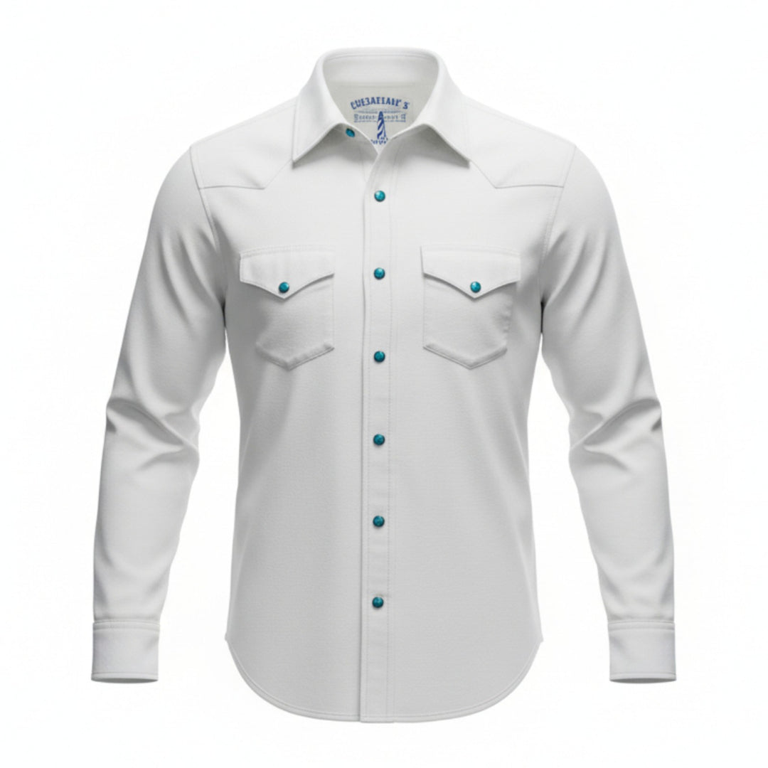 CHEMISE WESTERN OXFORD BLANCHE