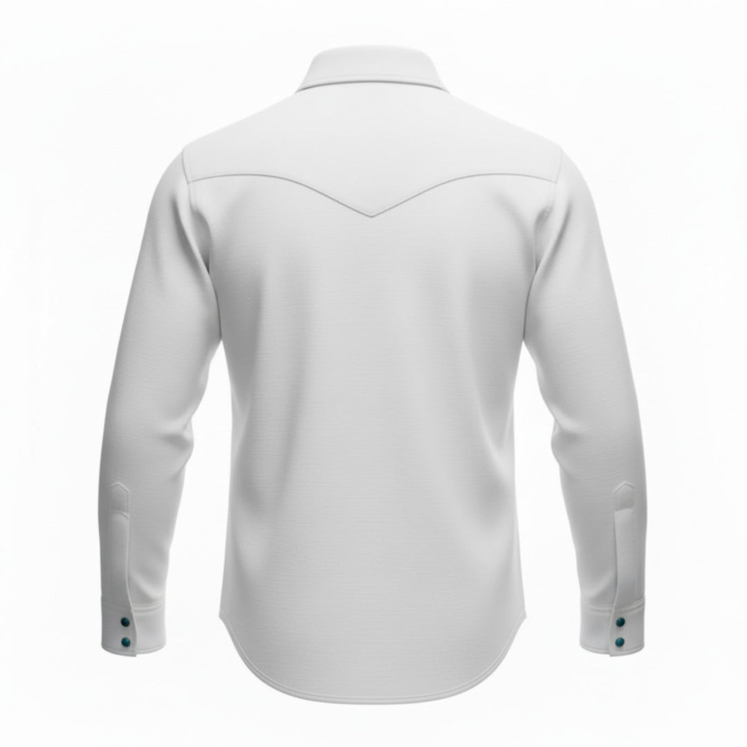 CHEMISE WESTERN OXFORD BLANCHE