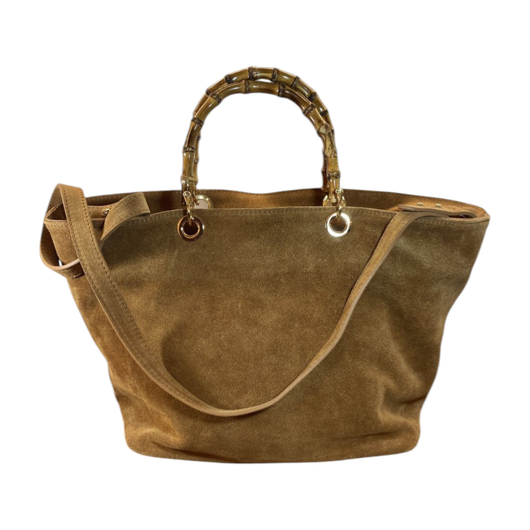 TOTE SUEDE CON MANICO BAMBOO